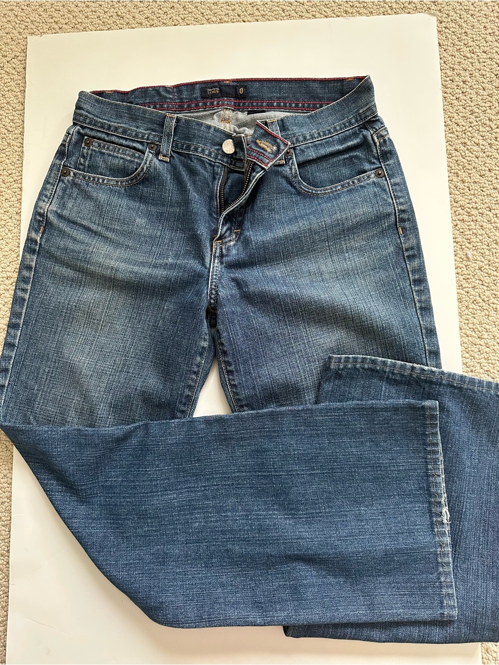 90s J. Crew Womenโs bootcut Jeans in heritage Blue Wash 100%cotton